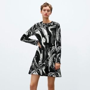 Zara Marbled Knitted Dress